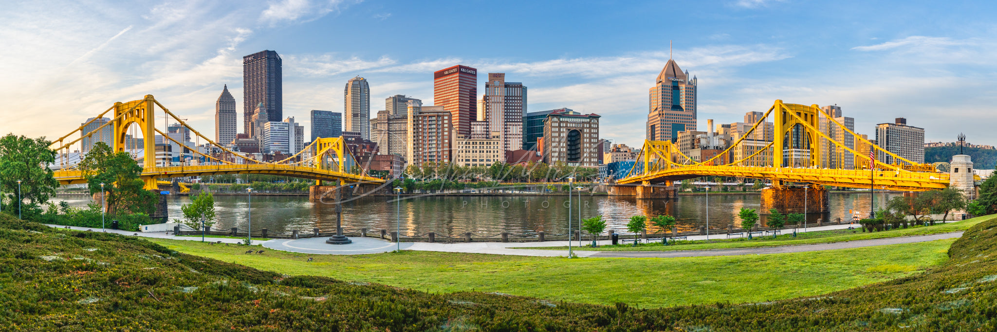 Warhol Bridge and Clemente Bridge Panorama