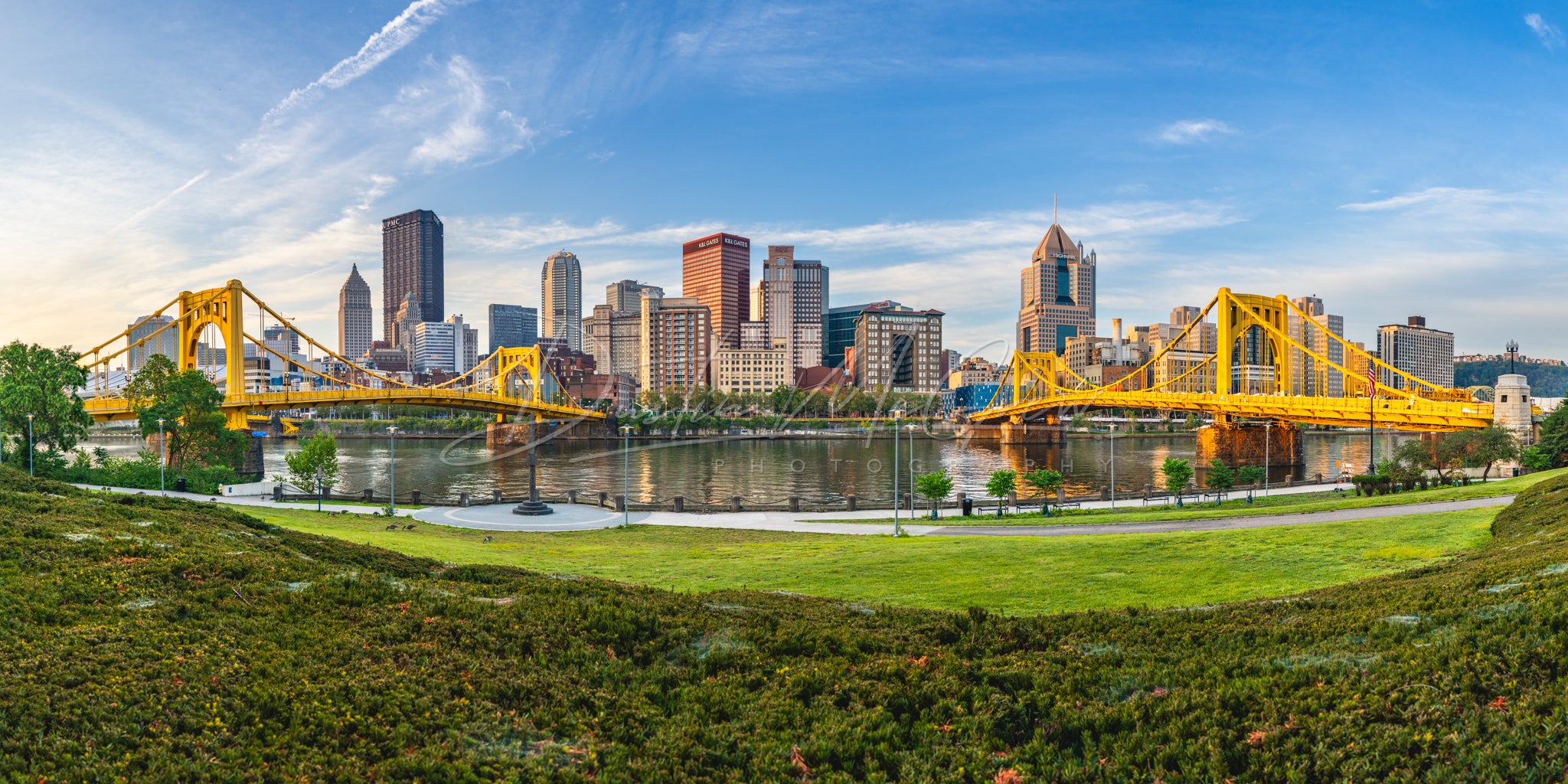Warhol Bridge and Clemente Bridge Panorama