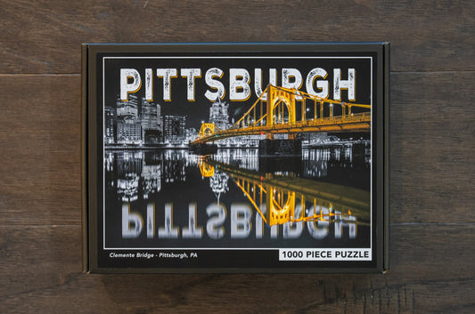 Clemente Bridge Black & Gold Jigsaw Puzzle - 1000 Pieces