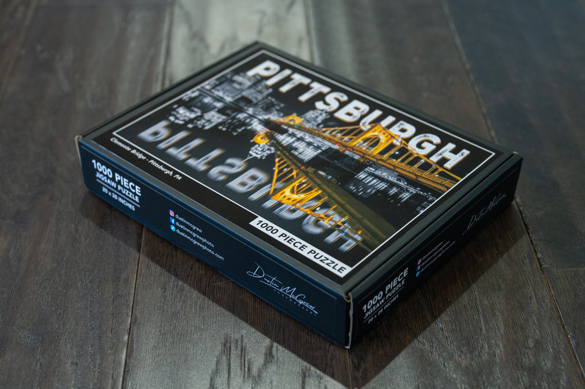 Clemente Bridge Black & Gold Jigsaw Puzzle - 1000 Pieces