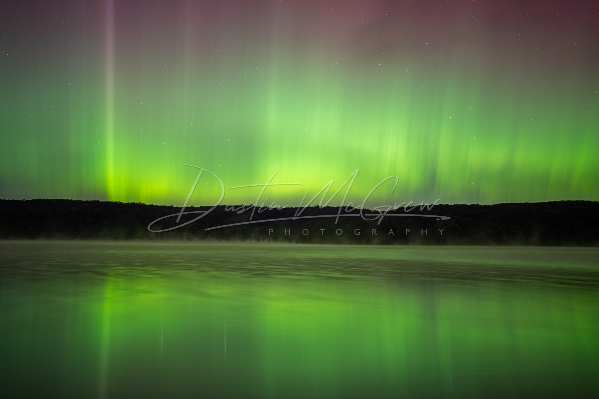 Green Aurora at Moraine State Park