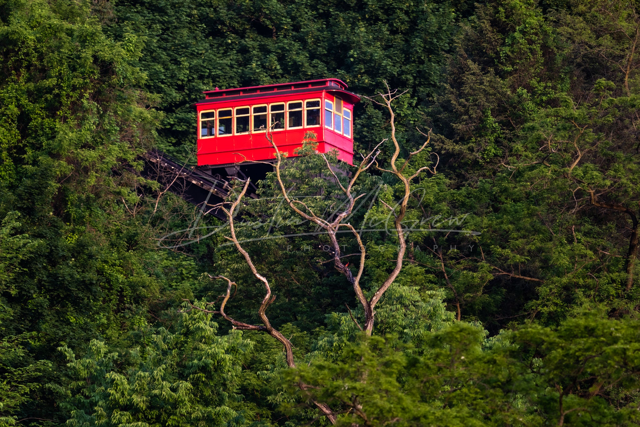 Duquesne Incline Descends Down Mt. Washington