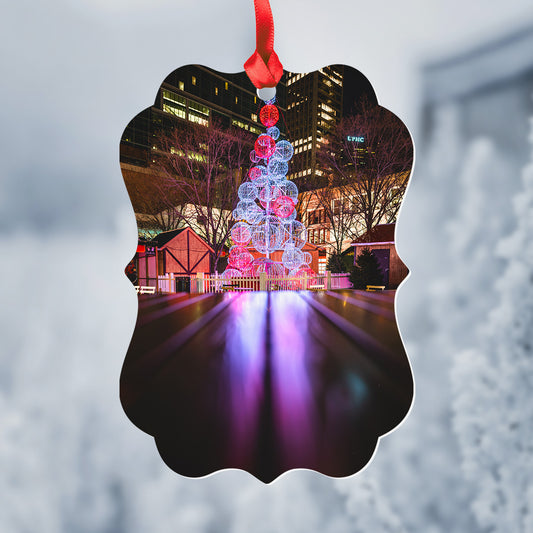 Market Square Christmas Tree Metal Christmas Ornament