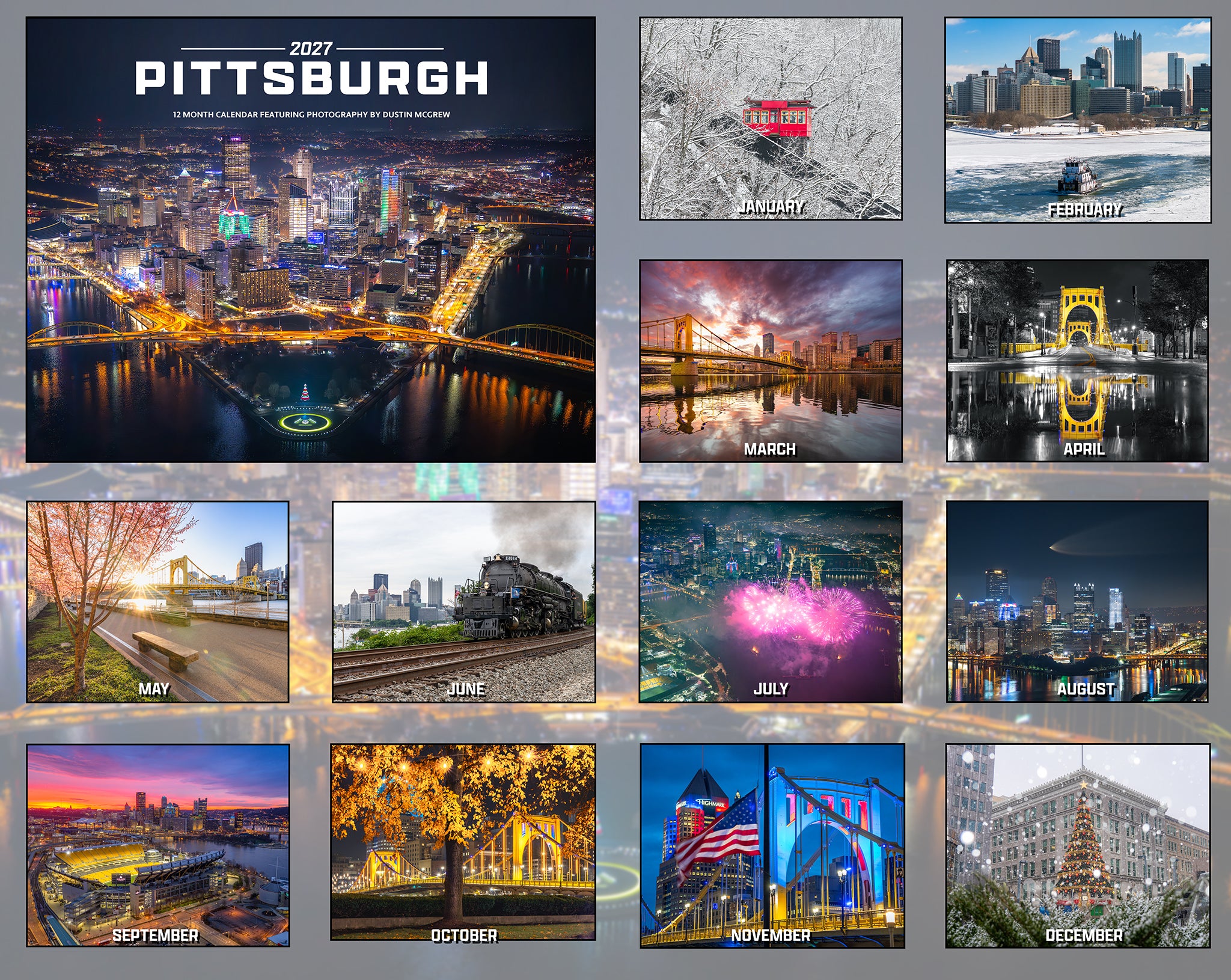 2027 Pittsburgh Wall Calendar