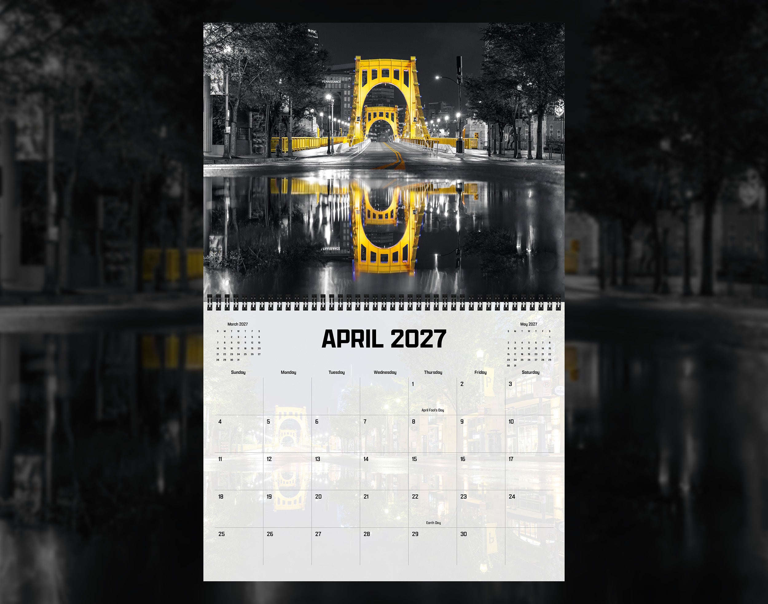 2027 Pittsburgh Wall Calendar