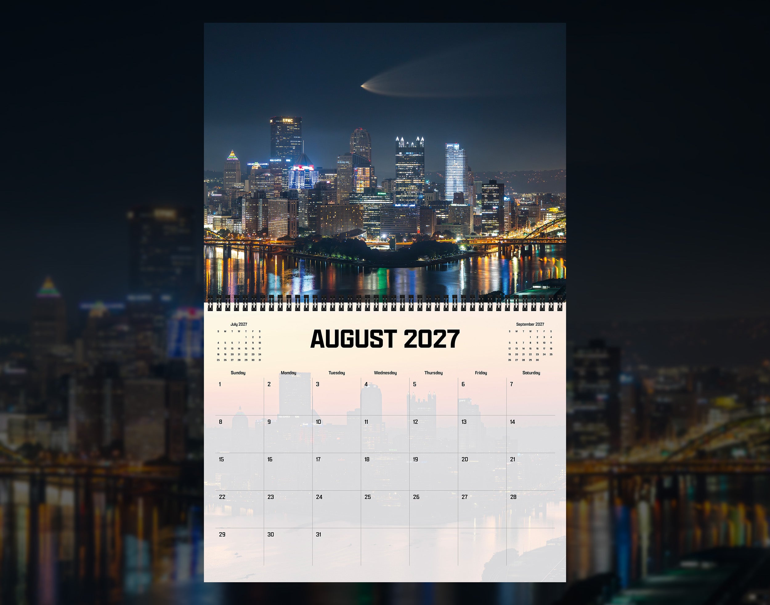 2027 Pittsburgh Wall Calendar