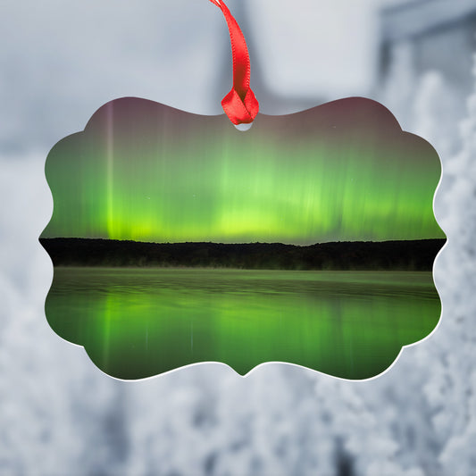 Northern Lights Metal Christmas Ornament