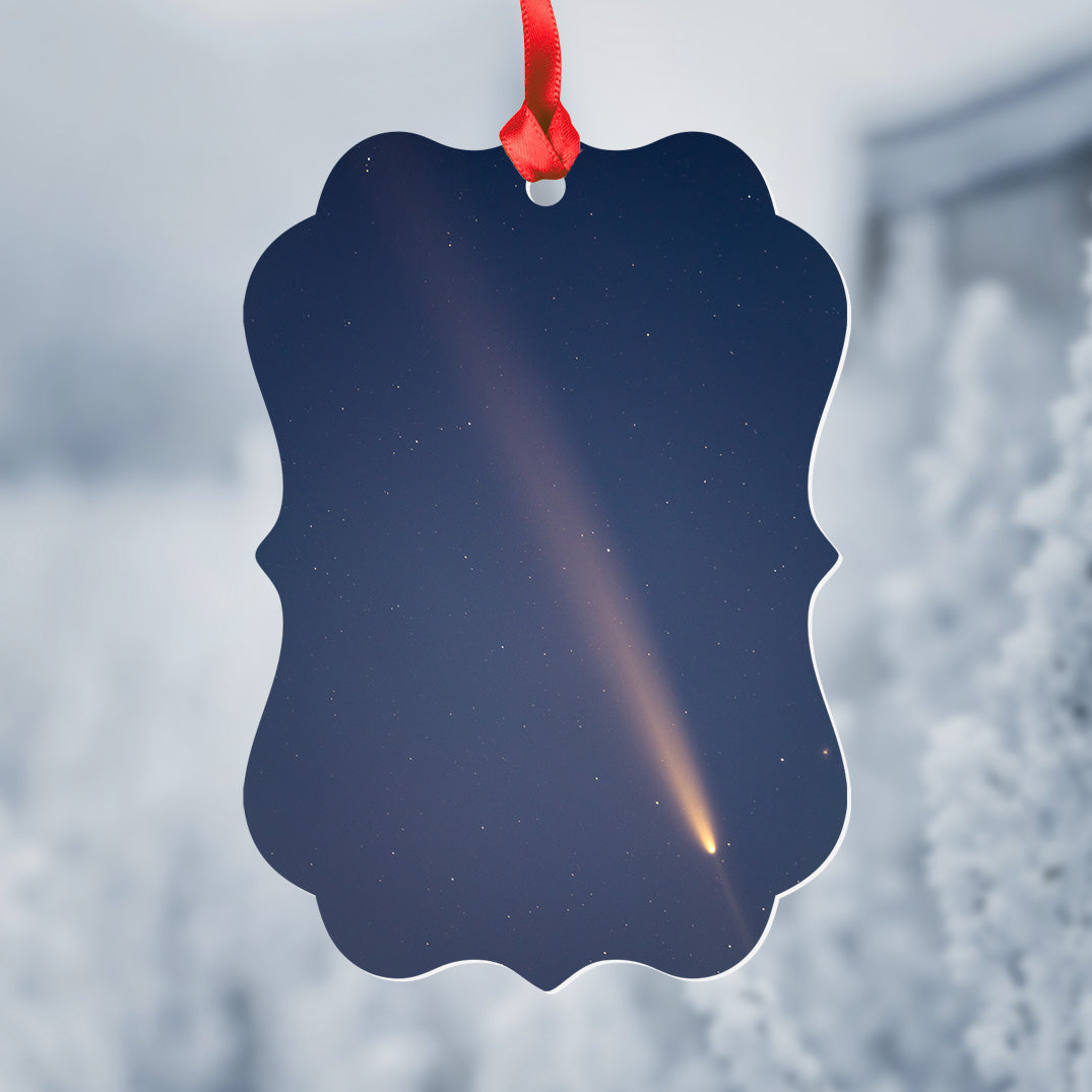 Comet Tsuchinshan-ATLAS Metal Christmas Ornament