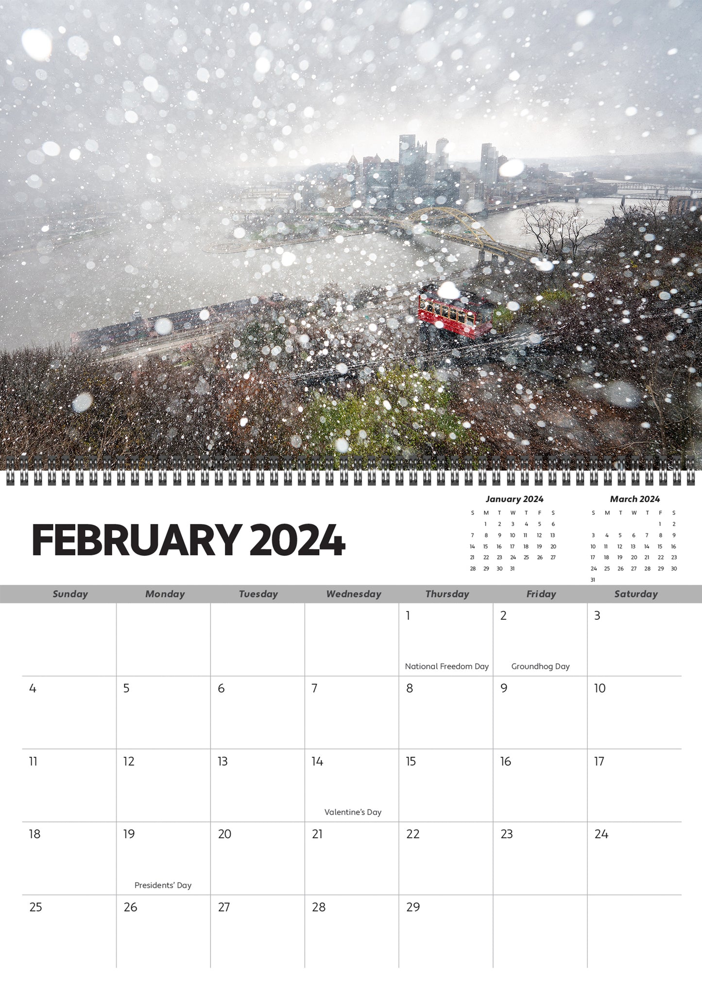 PRE-ORDER 2024 Pittsburgh Wall Calendar