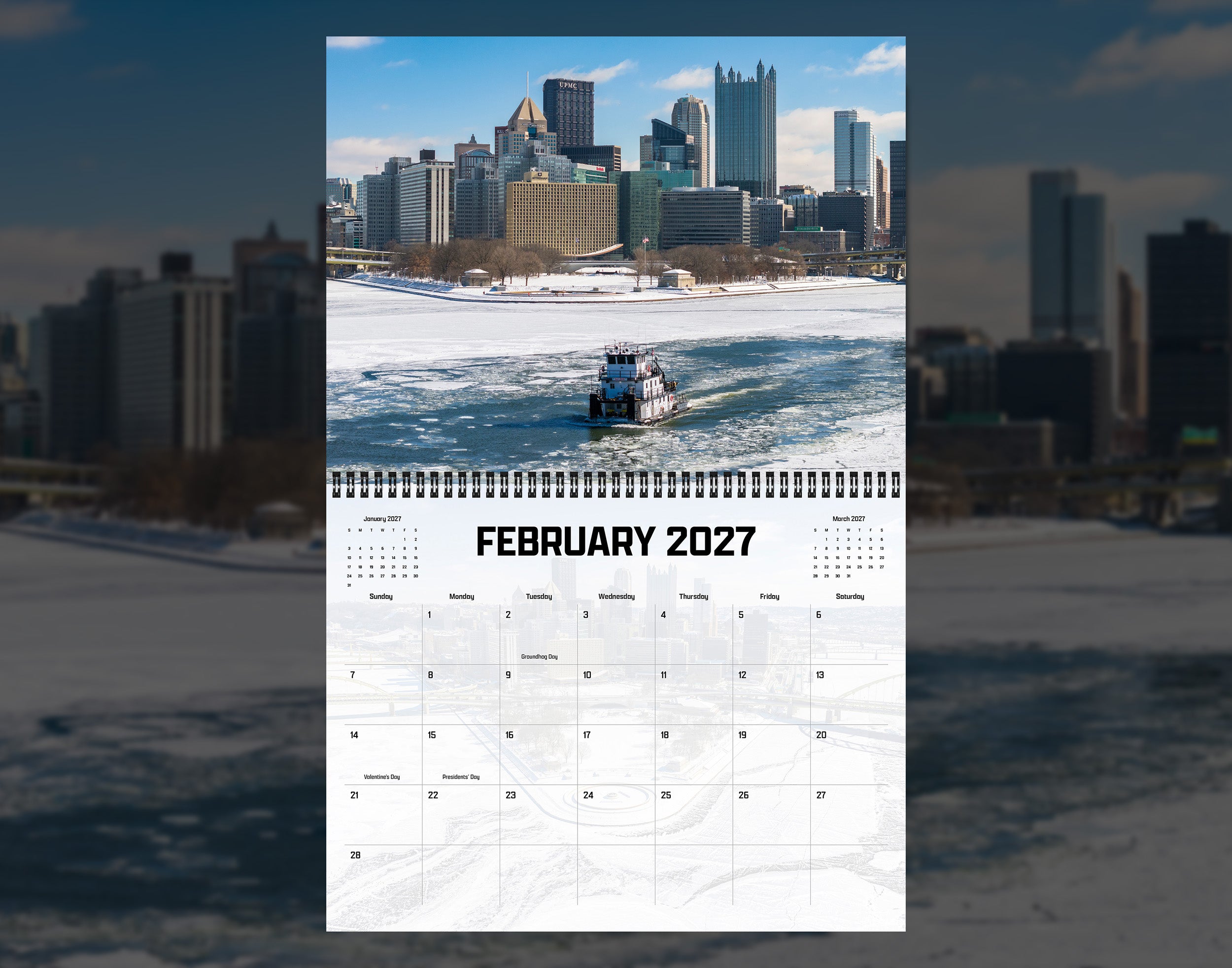 2027 Pittsburgh Wall Calendar