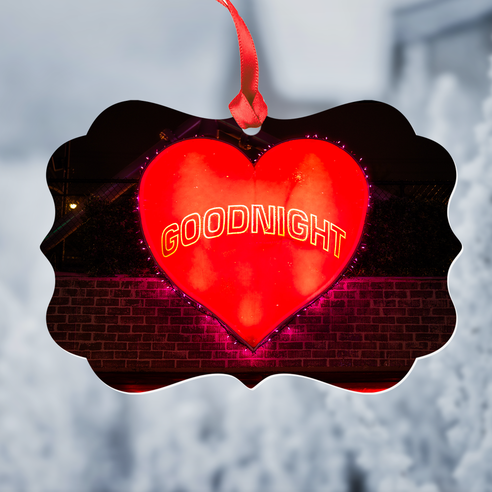 Kennywood Goodnight Heart Metal Christmas Ornament