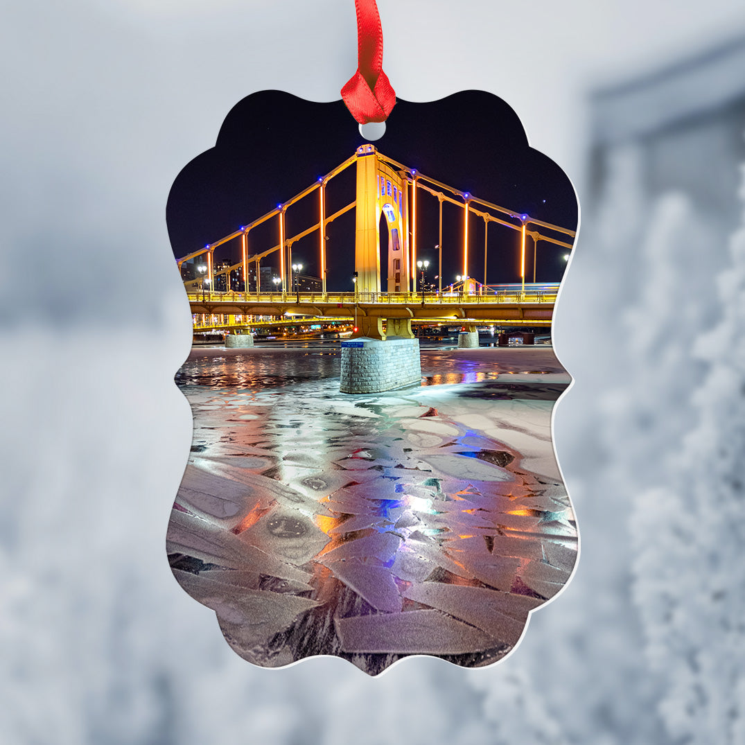 Warhol Bridge Ice Christmas Ornament