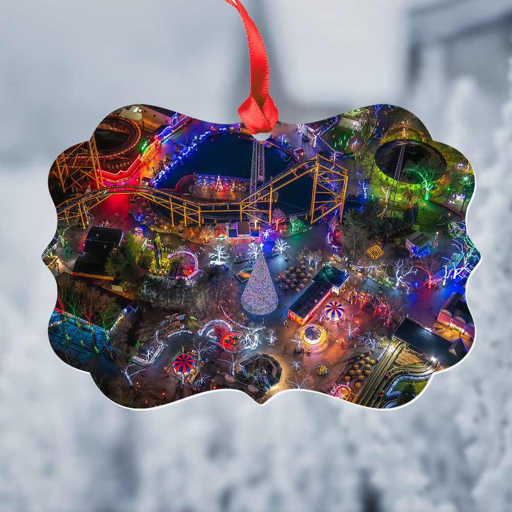 Kennywood Holiday Lights Metal Christmas Ornament