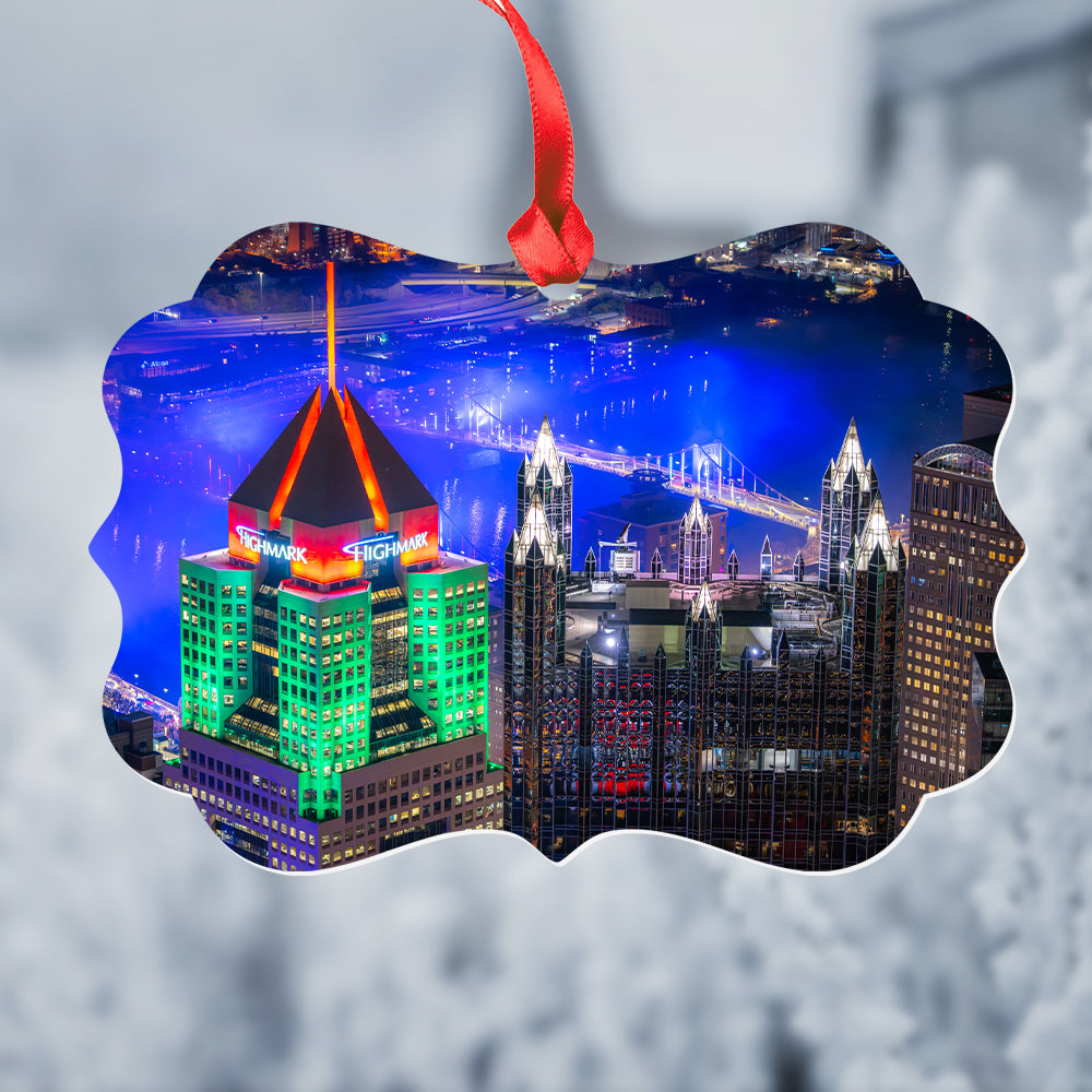 Light Up Night 2025 Ornament - PPG Place and Fifth Ave Place