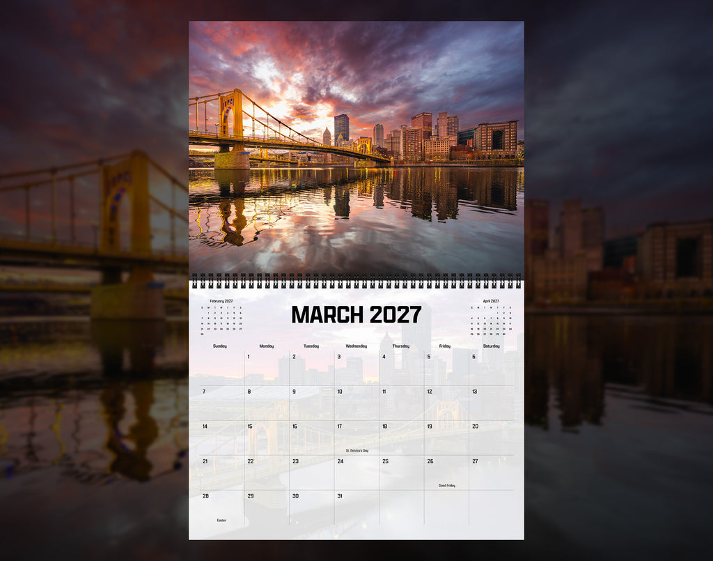 2027 Pittsburgh Wall Calendar