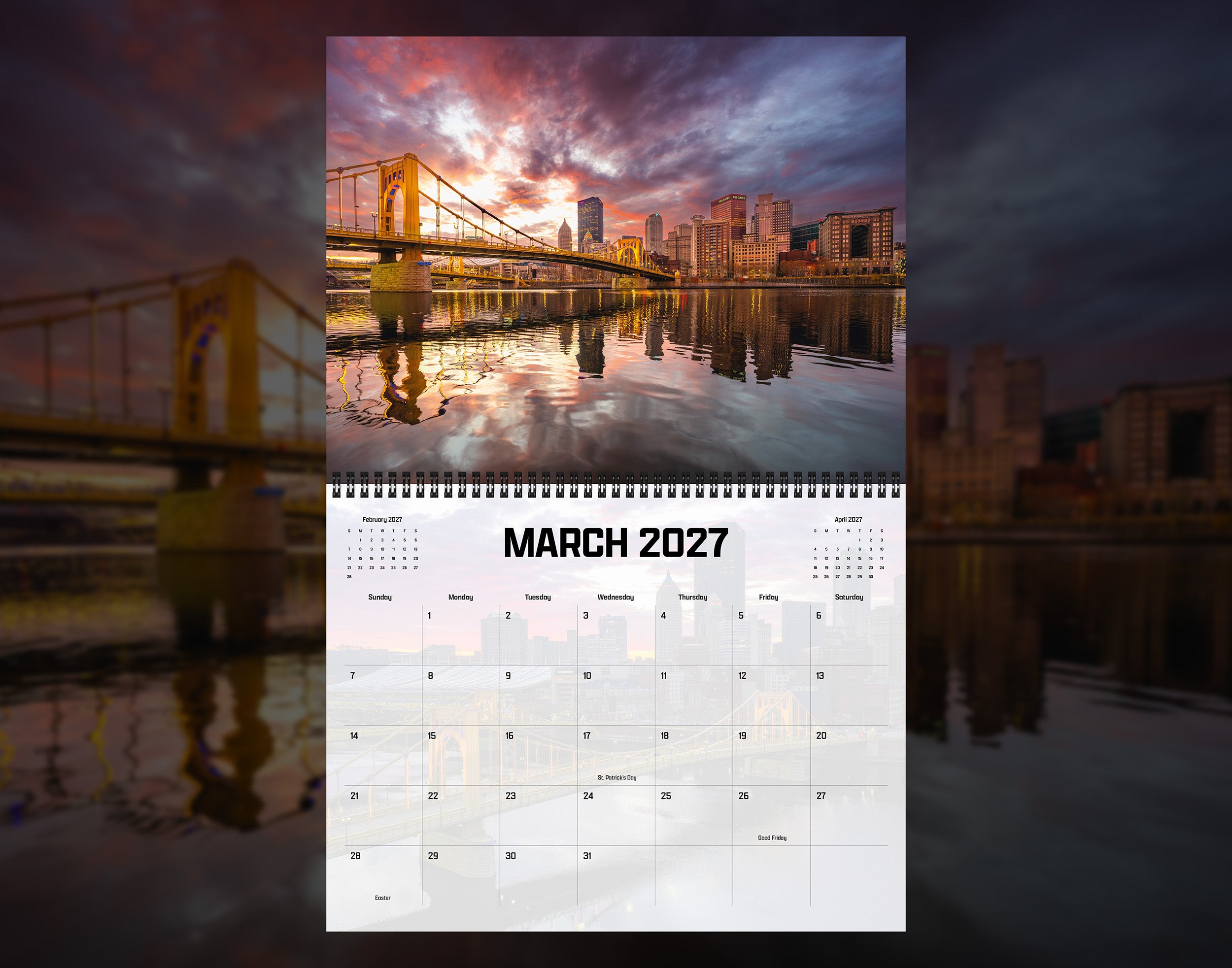 2027 Pittsburgh Wall Calendar