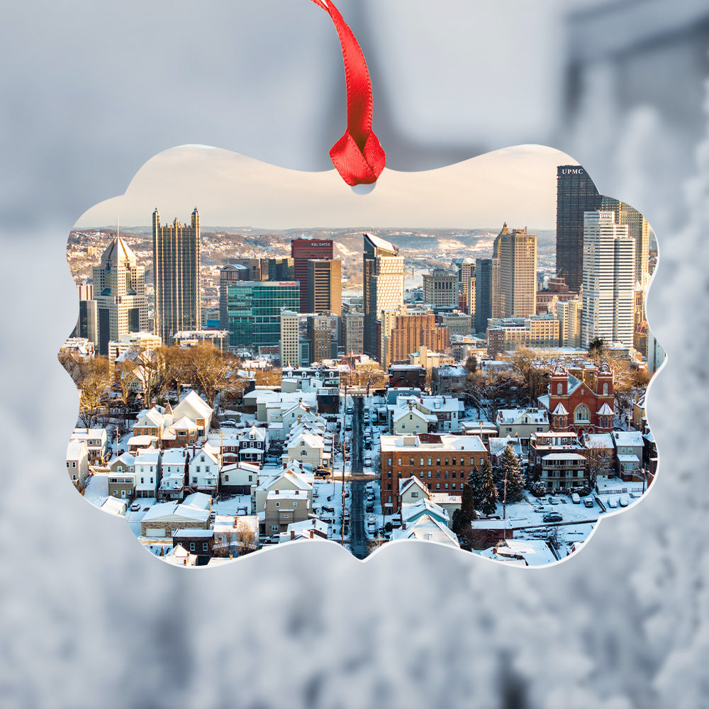 Pittsburgh's Mt. Washington Winter Christmas Ornament
