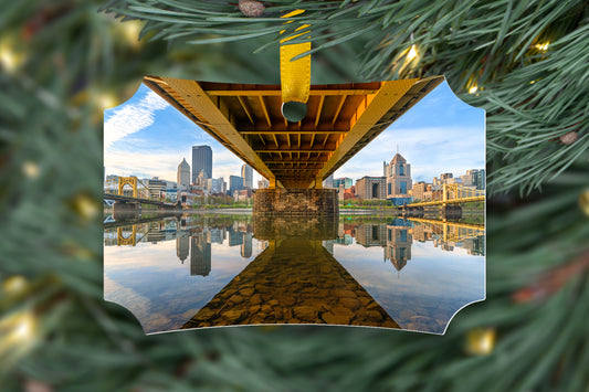 Warhol Bridge Metal Christmas Ornament