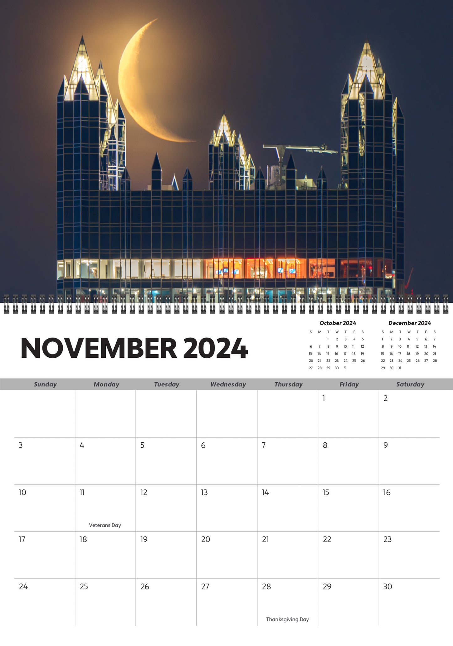 2024 Pittsburgh Wall Calendar