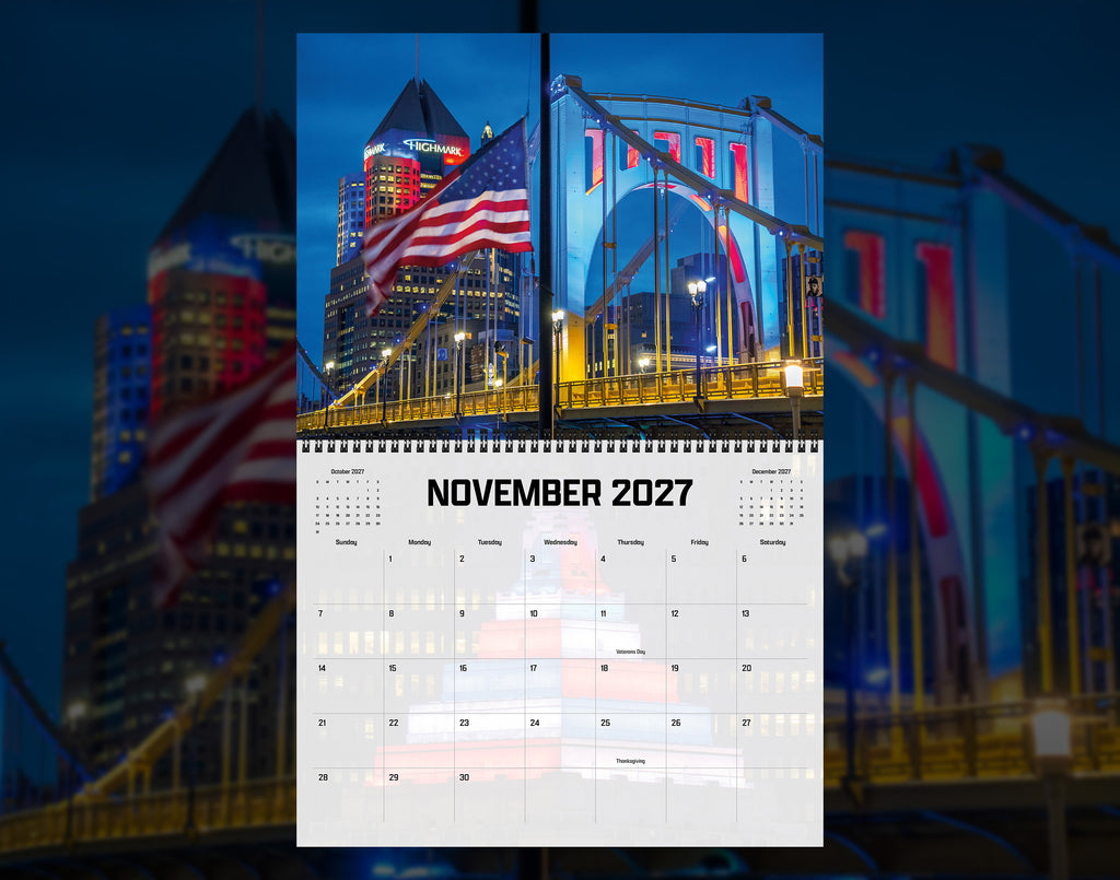 2027 Pittsburgh Wall Calendar