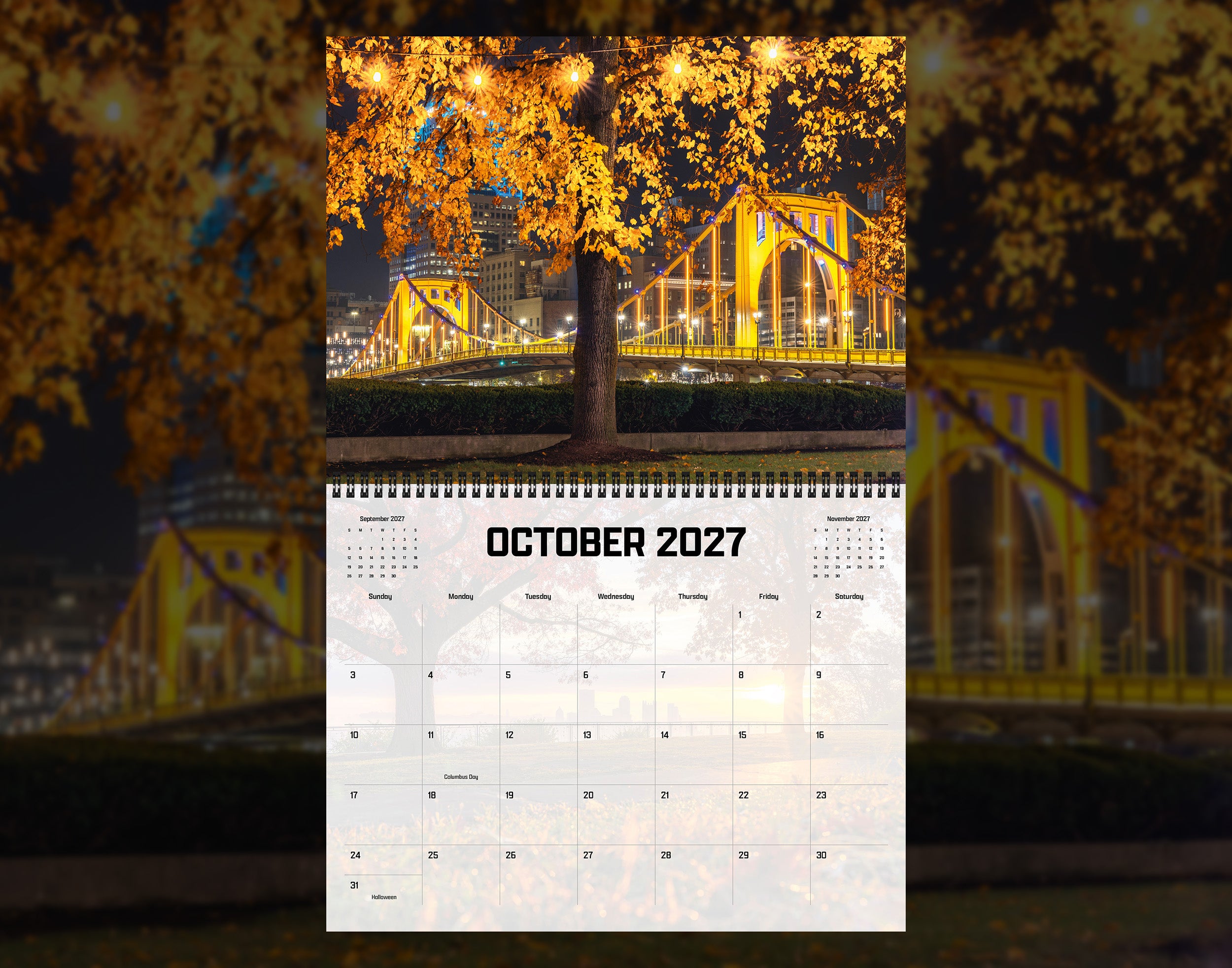 2027 Pittsburgh Wall Calendar