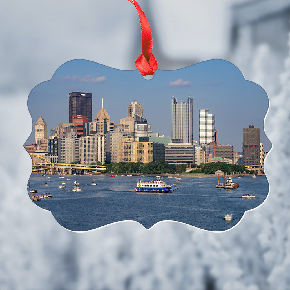 Pittsburgh Skyline Christmas Ornament