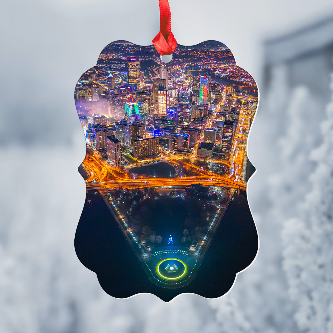 Light Up Night 2025 Ornament - Point State Park and the Pittsburgh Skyline