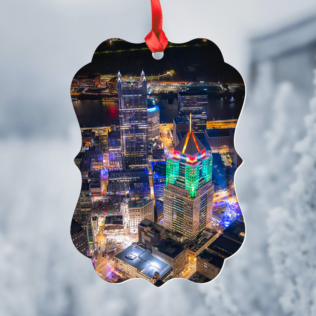 Light Up Night 2025 Ornament - PPG Place and Fifth Ave Place