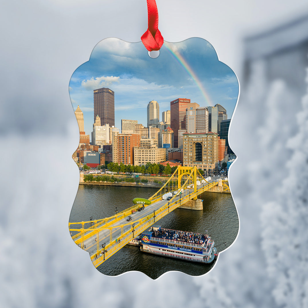 Picklesburgh Rainbow Christmas Ornament