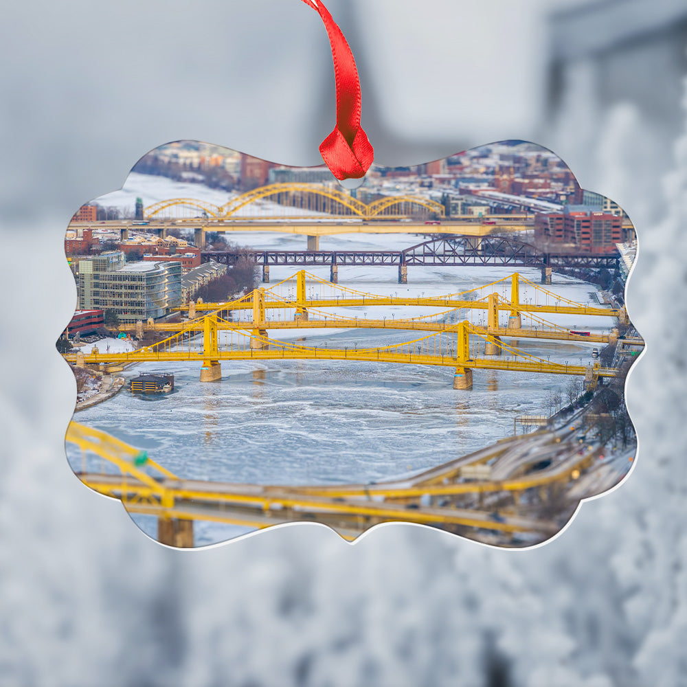 Icy Sister Bridges Christmas Ornament