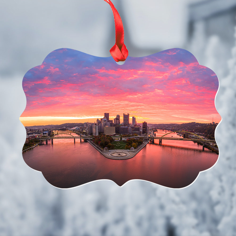 Pittsburgh Sunrise Christmas Ornament