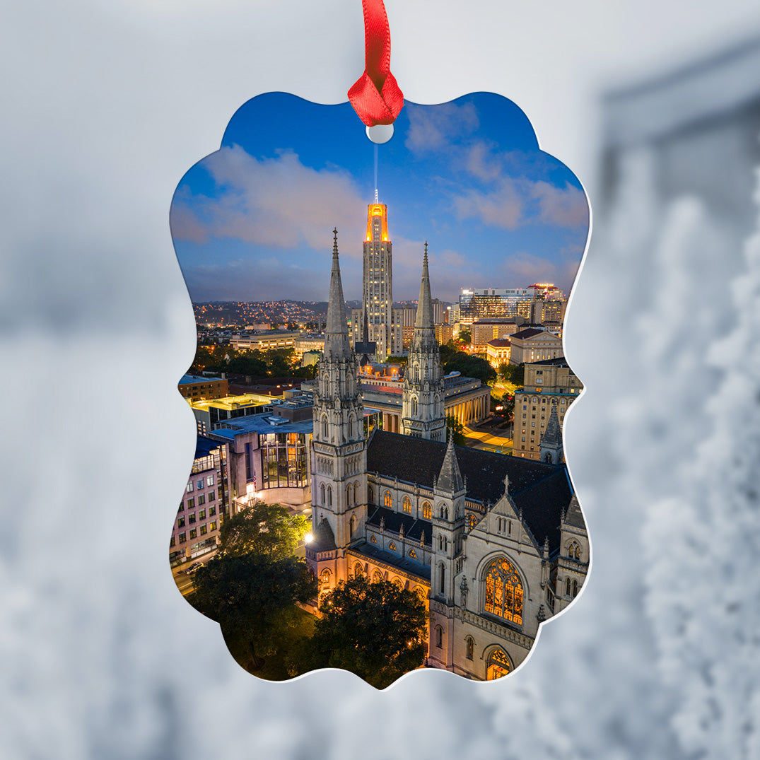 Cathedral of Learning Victory Lights Christmas Ornament