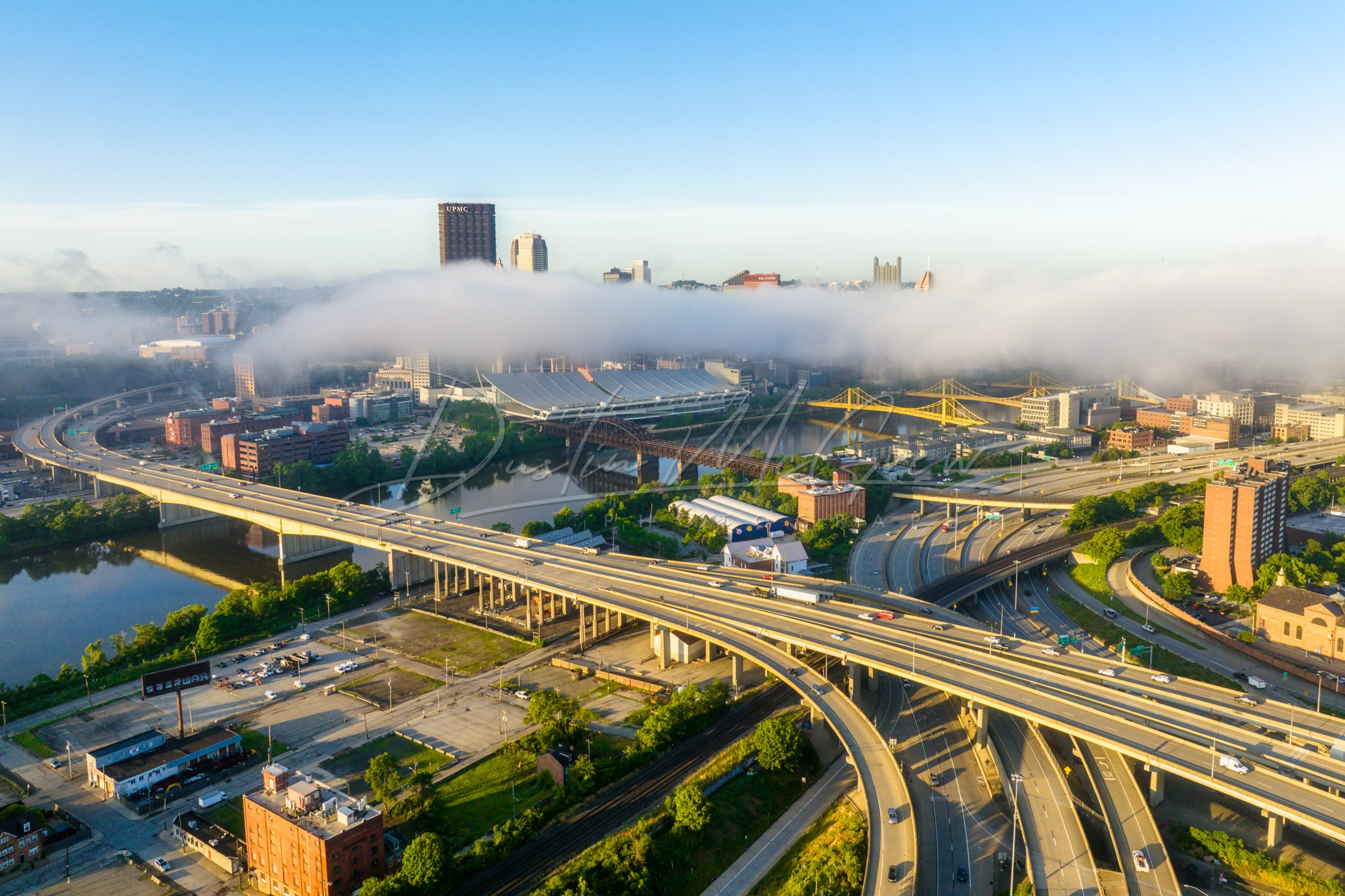 Foggy Pittsburgh Skyline