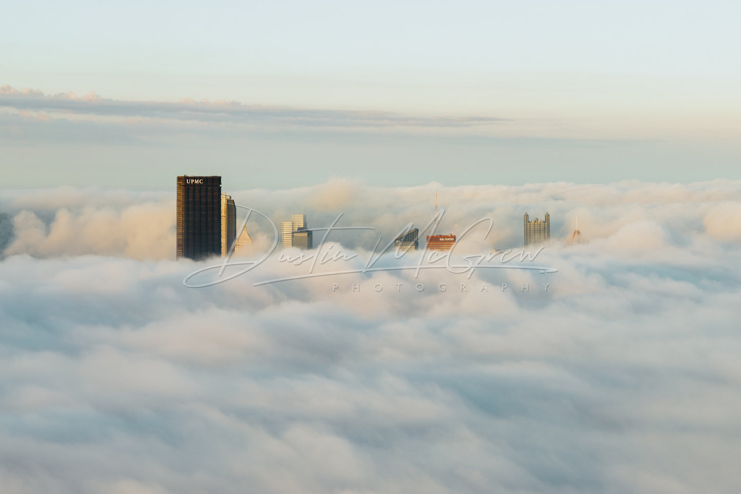 A City in the Clouds - Pittsburgh Floating on the Fog