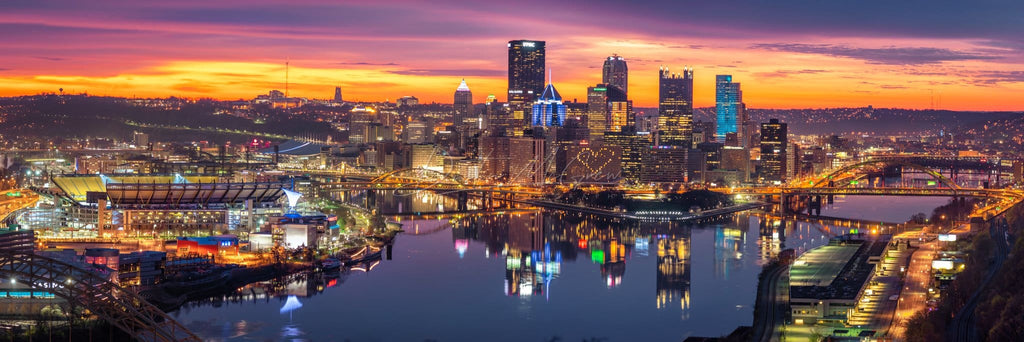 Pittsburgh Skyline Photo - Panorama Sunrise Print 5 X 15 / Kodak Endura Paper