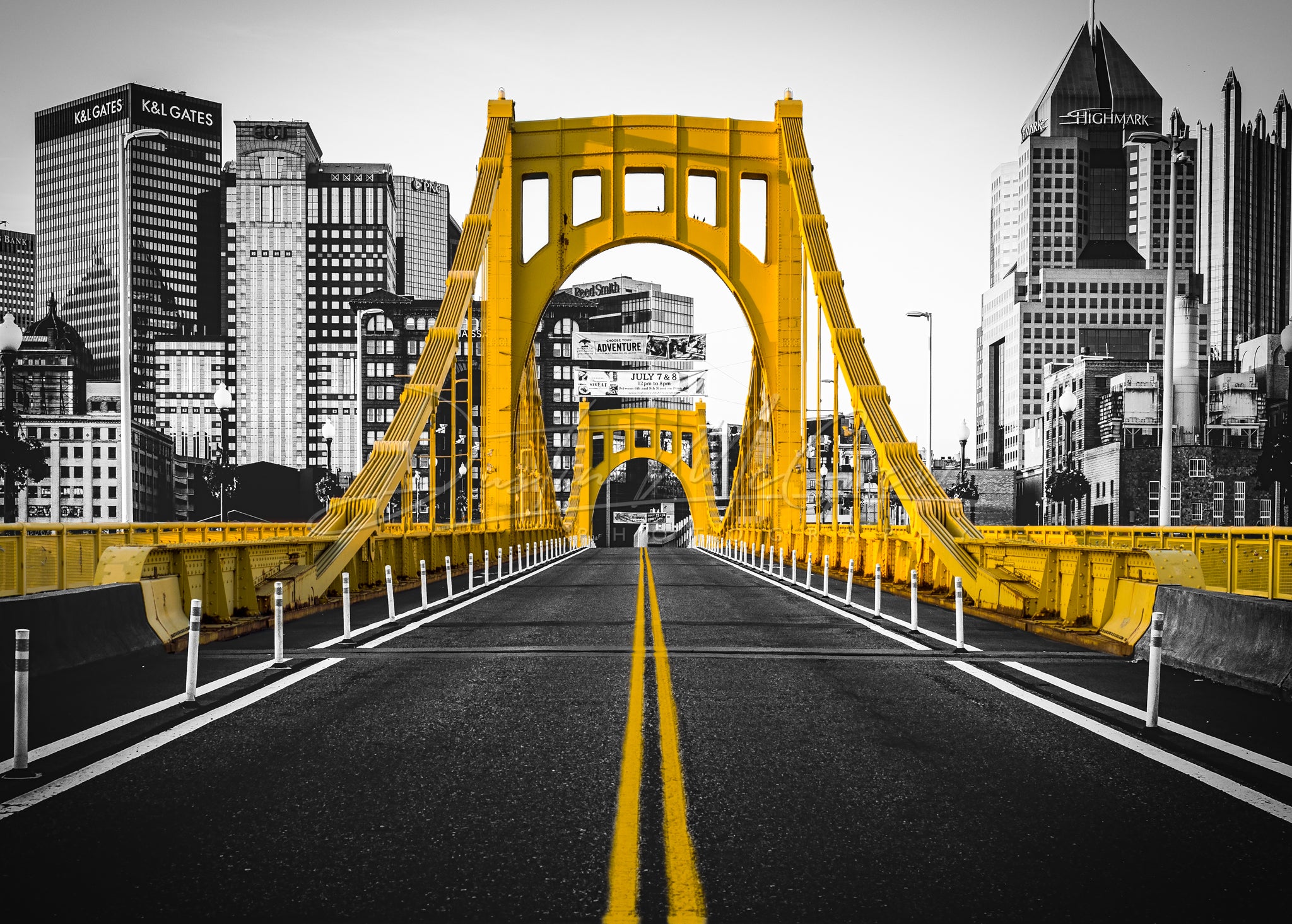 Andy Warhol Bridge Photo in Black & Gold