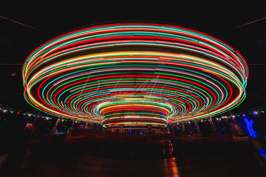 Holiday Light Trails of the Carousel at Kennywood Park