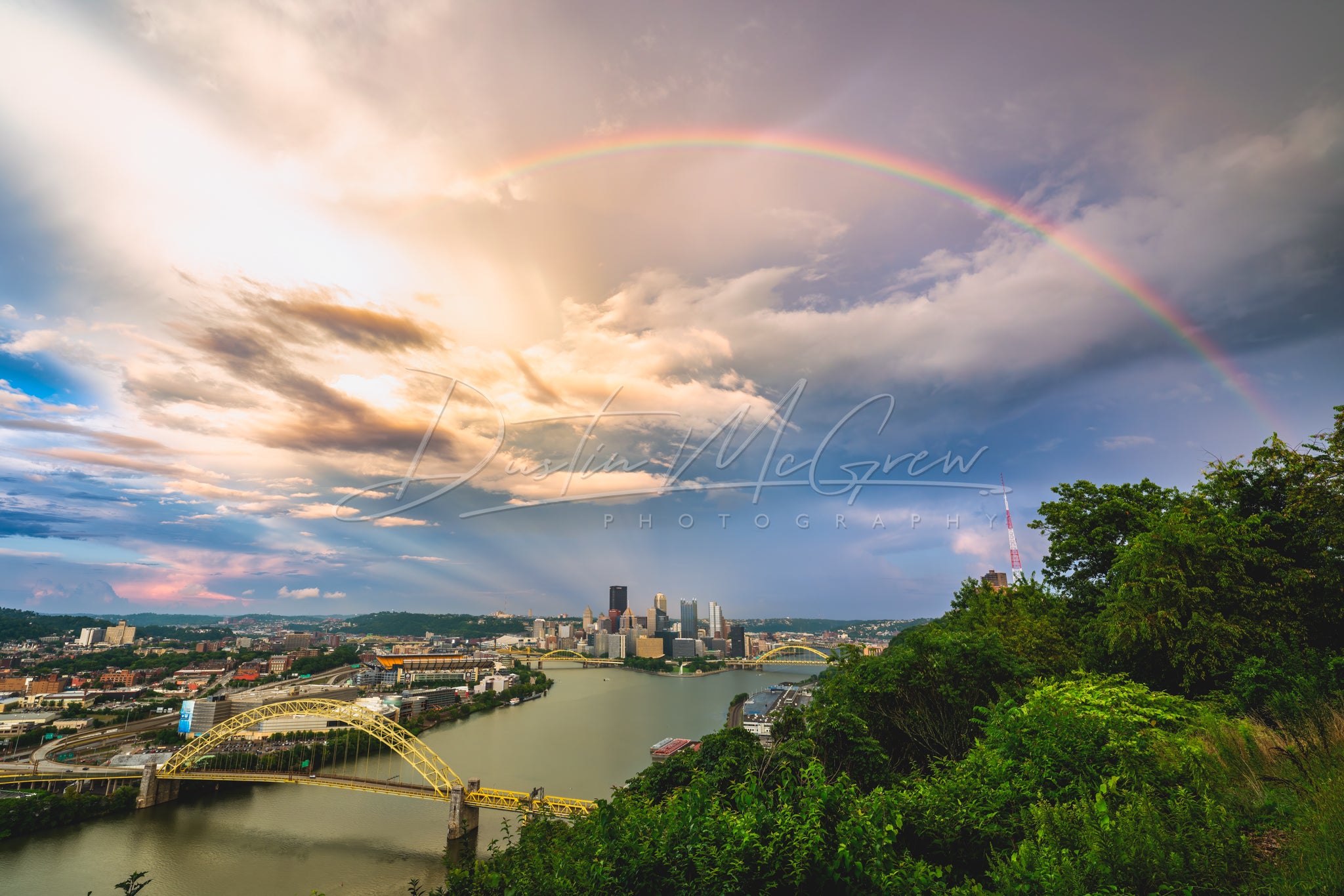 A Rainbow Over Downtown Pittsburgh