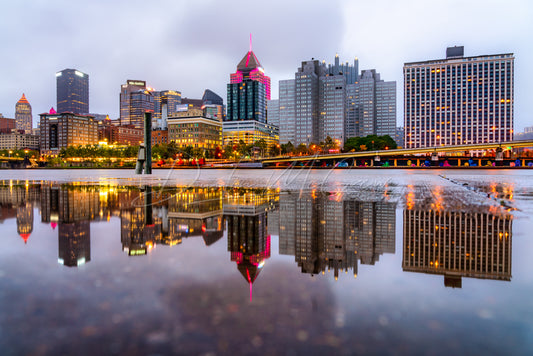Pittsburgh Skyline Reflection on the North Shore