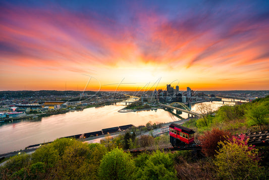 Pittsburgh Spring Sunrise from the Duquesne Incline