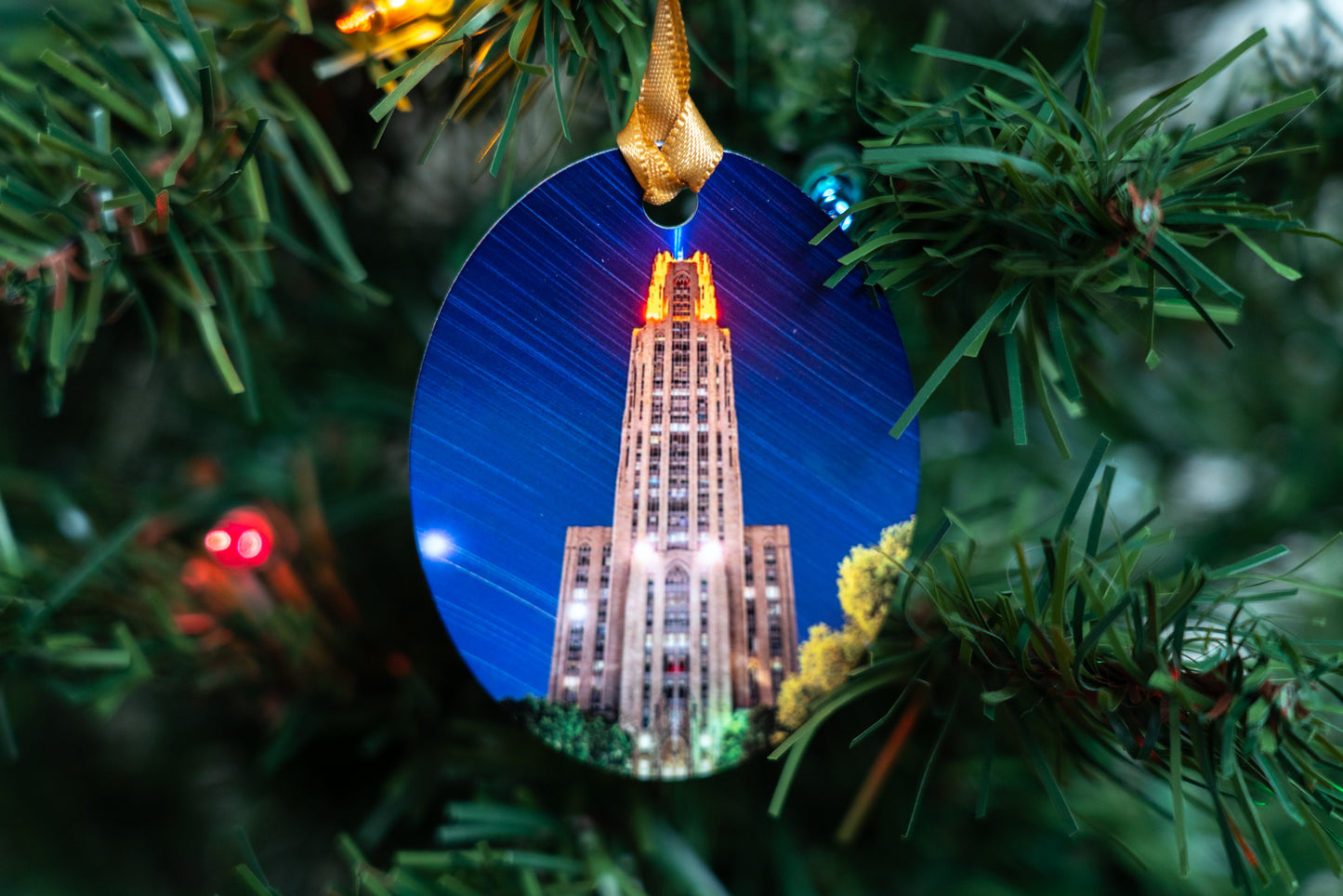 Cathedral of Learning - Metal Christmas Ornament