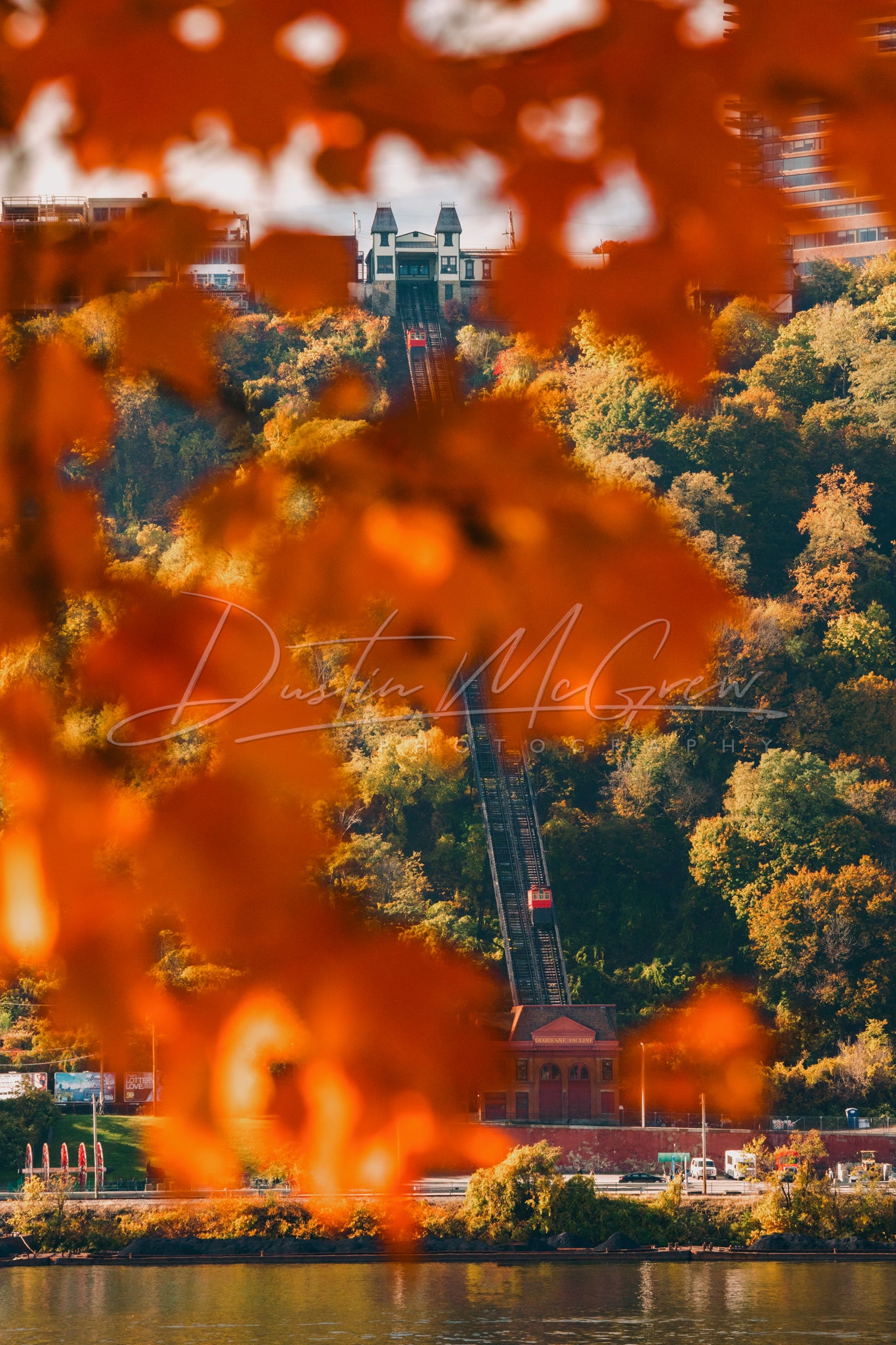 Duquesne Incline Framed by Vibrant Fall Color