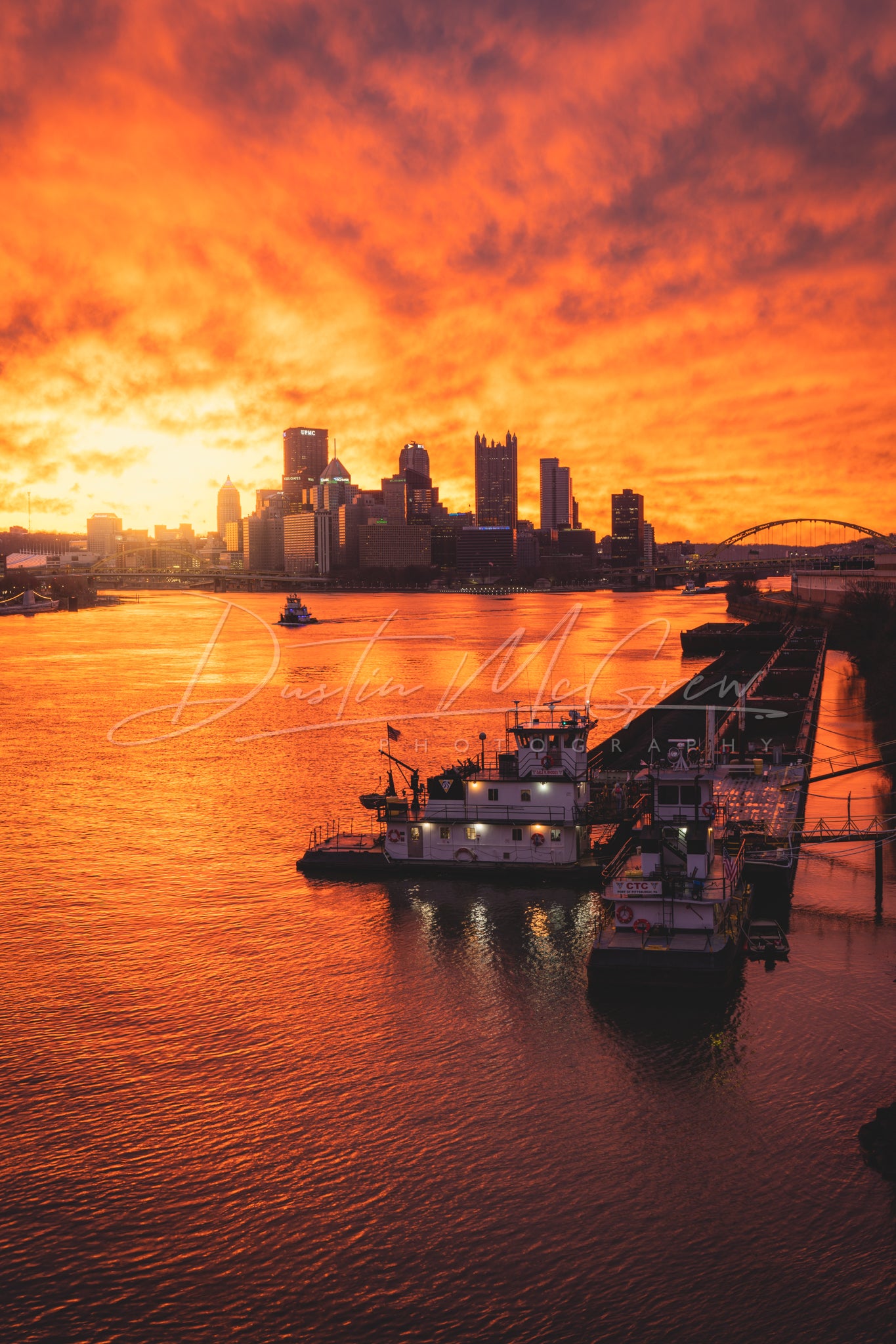 Towboats and an Amazing Pittsburgh Sunrise