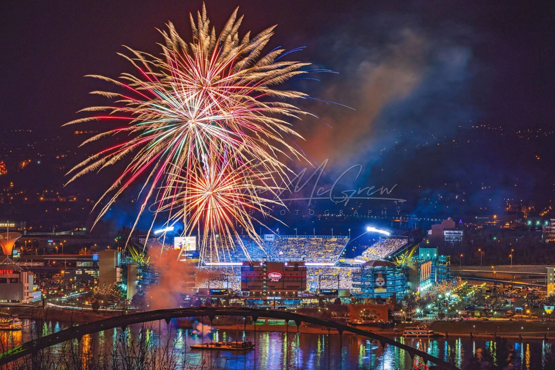 Heinz Field Photo With Fireworks In Pittsburgh Pa