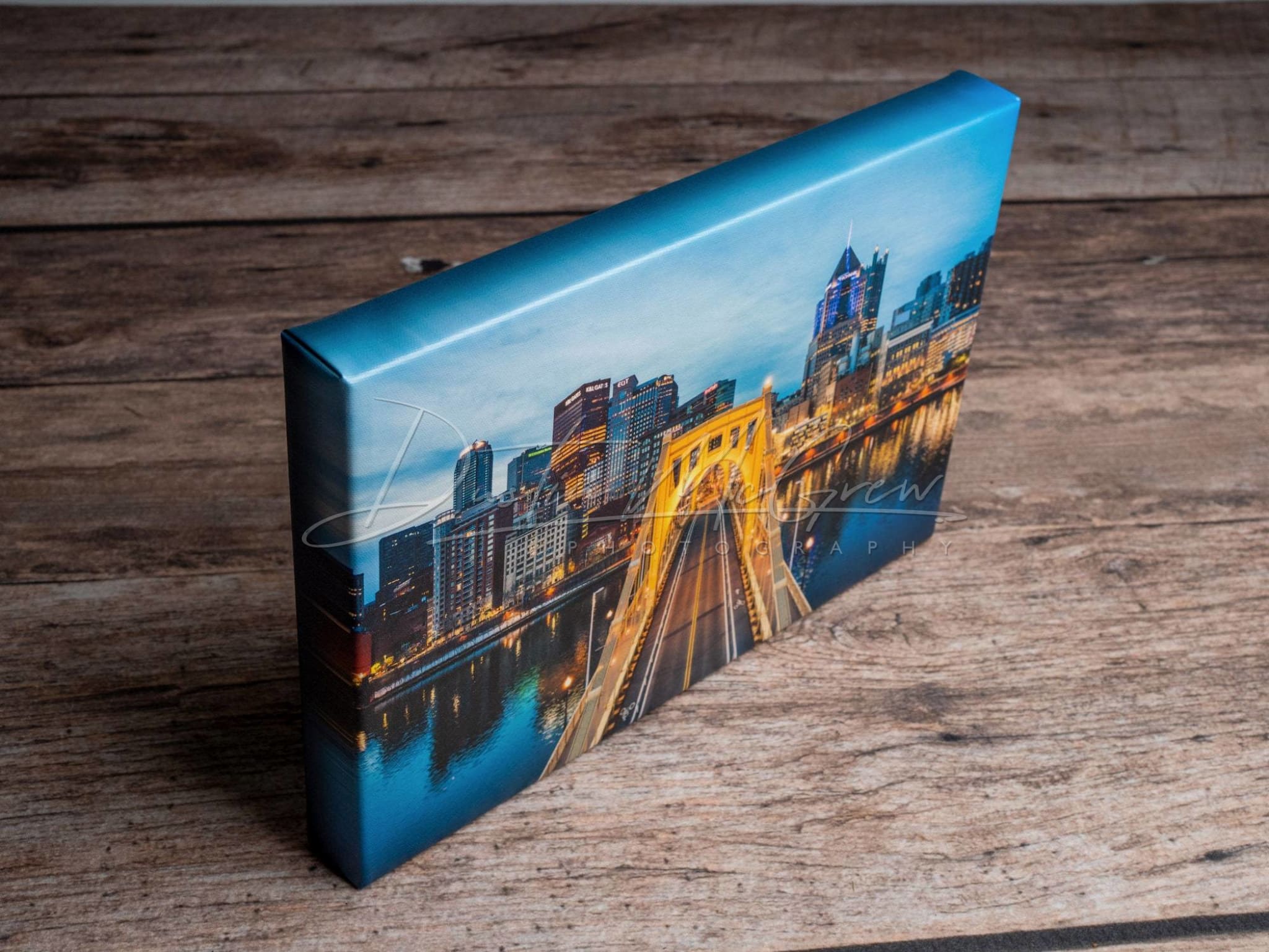 Photo Of Pittsburgh Over The Clemente Bridge Aerial Picture Metal Print