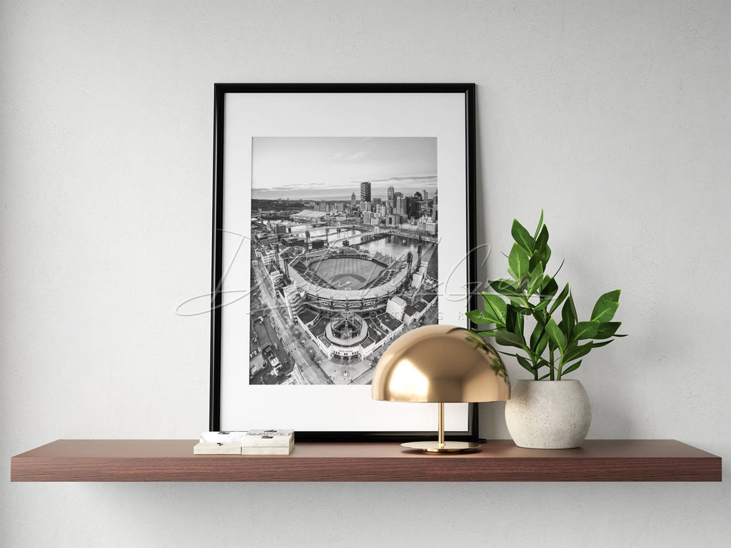 Photo Of Pnc Park And Pittsburgh Skyline In Black & White Picture Pirates