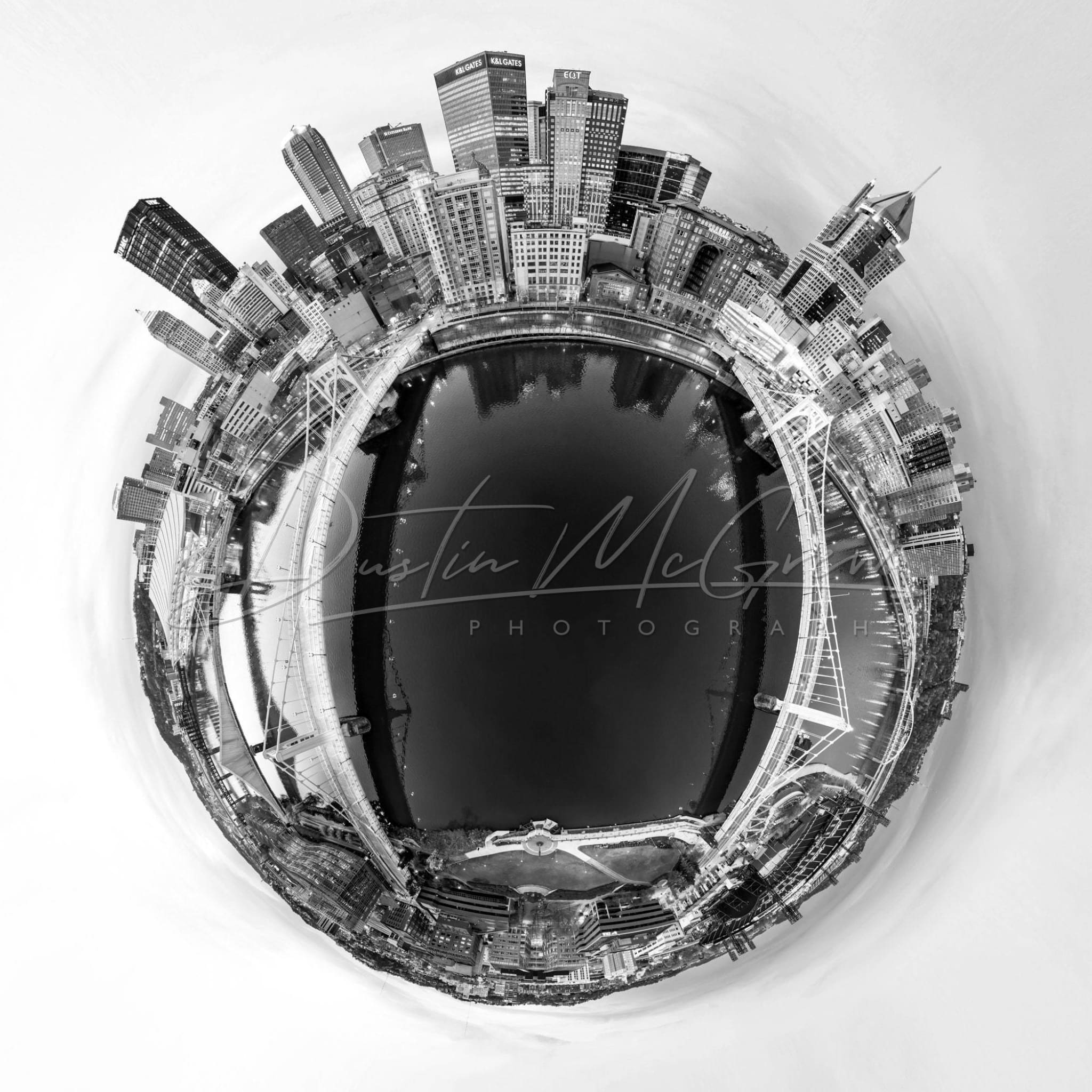 The Eye Of Pittsburgh Black & White Photo Art