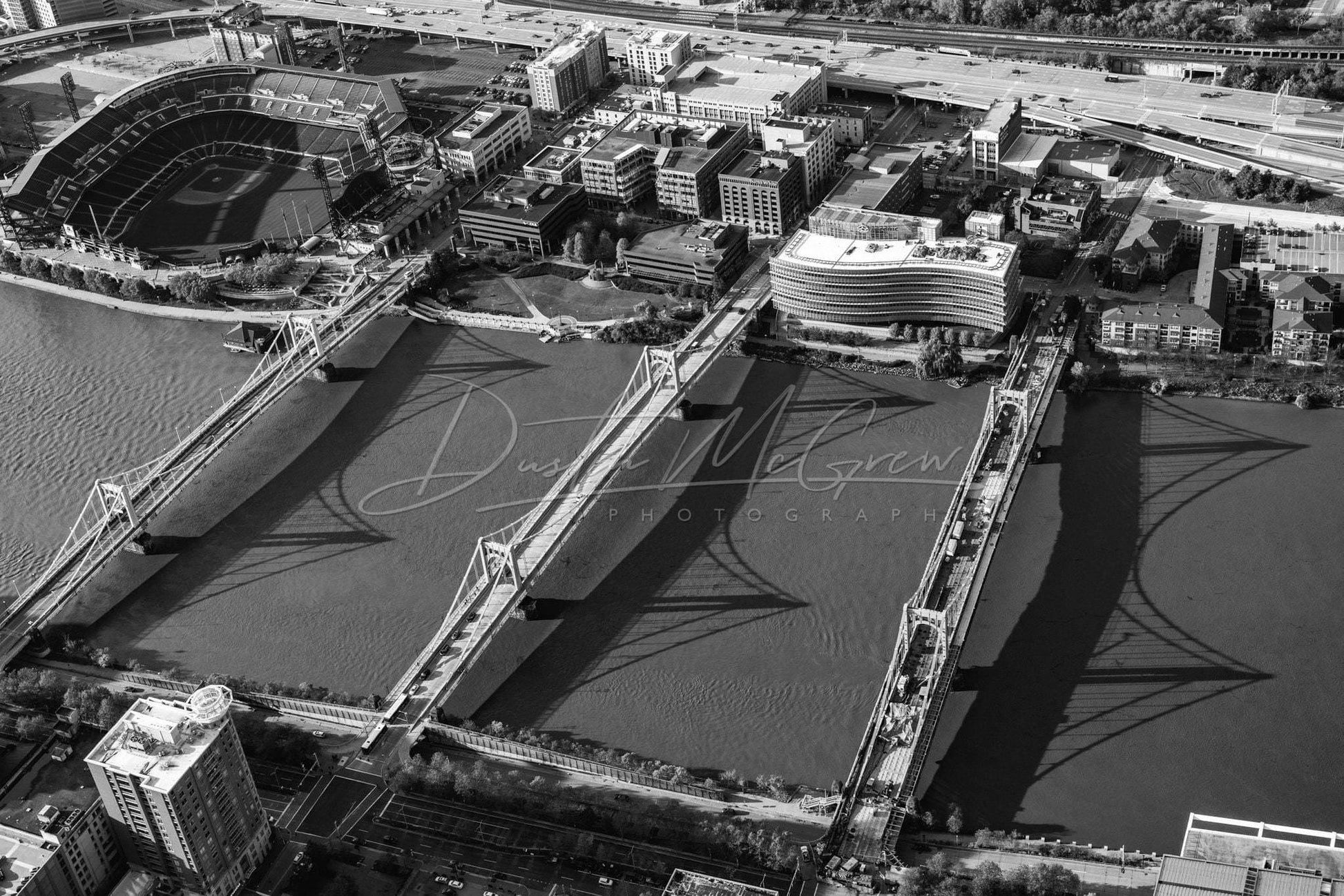 Photo Of The Three Sister Bridges In Pittsburgh