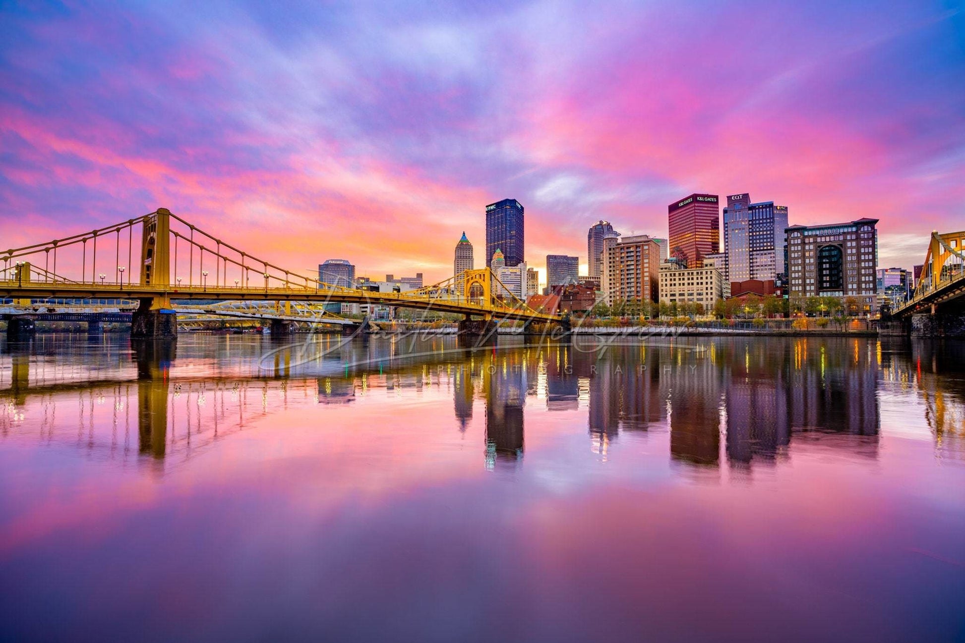 Photo Of The Pittsburgh Skyline With An Amazing Sunrise