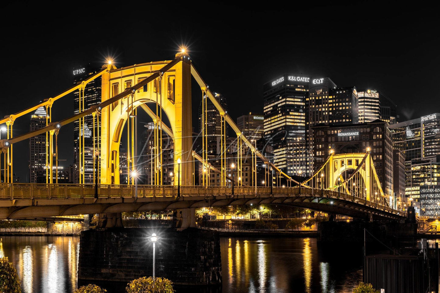 Clemente Bridge In Pittsburgh Photo - Selective Color
